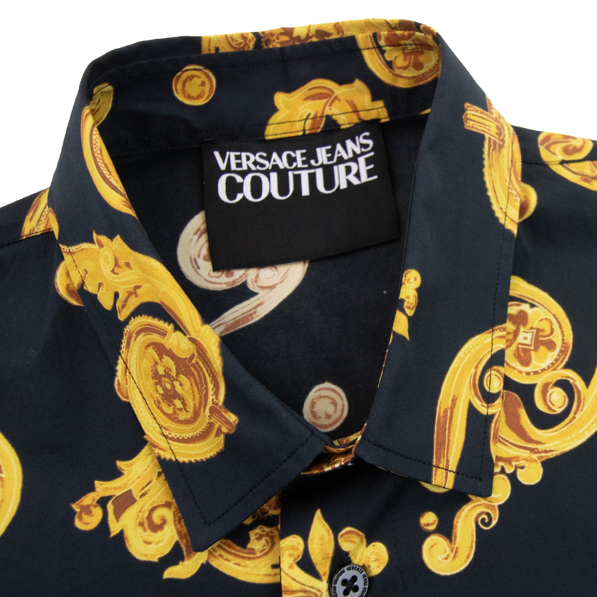 Versace Jeans Couture Baroque Long Sleeve Shirt Black