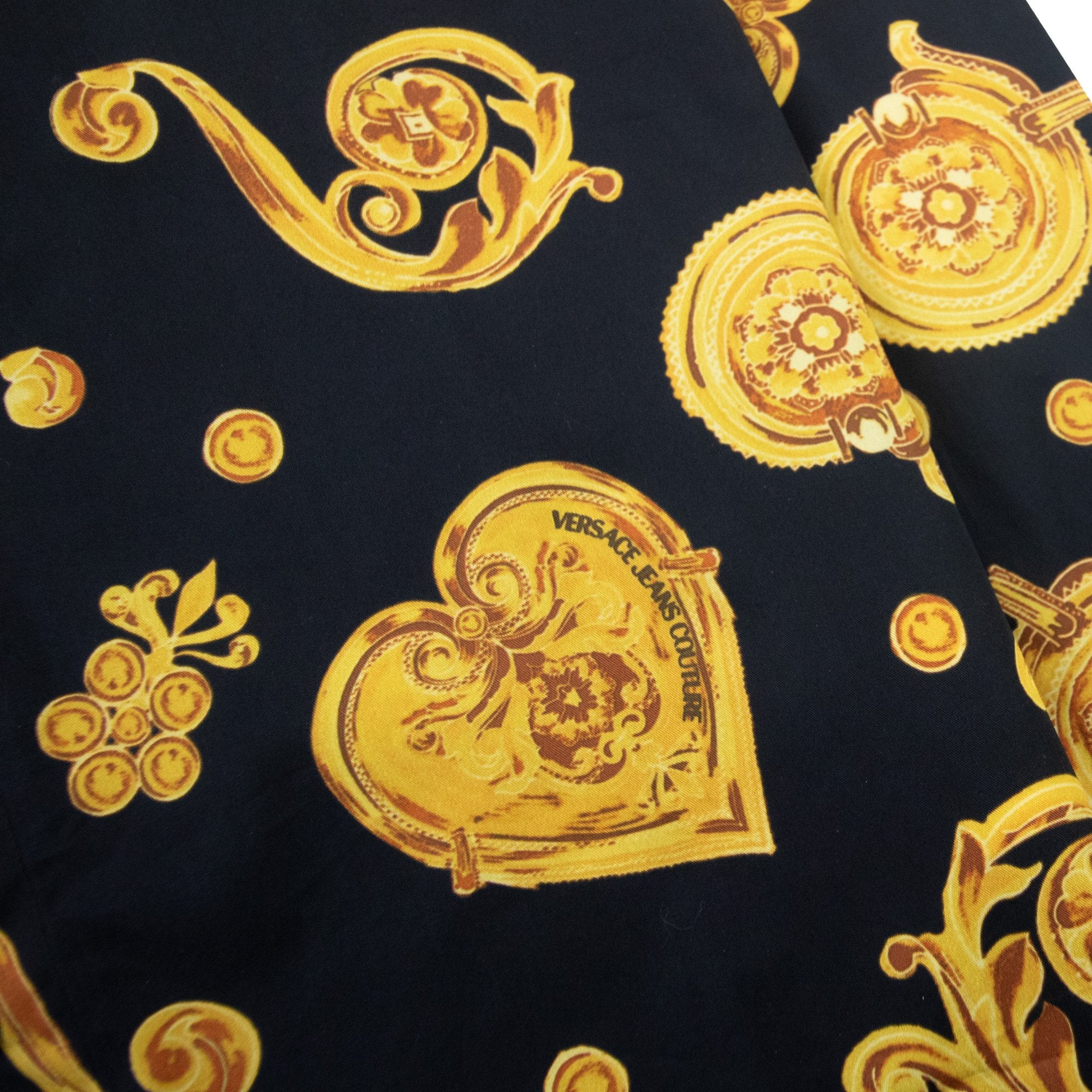 Versace Jeans Couture Baroque Long Sleeve Shirt Black