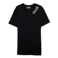 Versace Jeans Couture Embroidered Logo Button Crewneck T Shirt Black