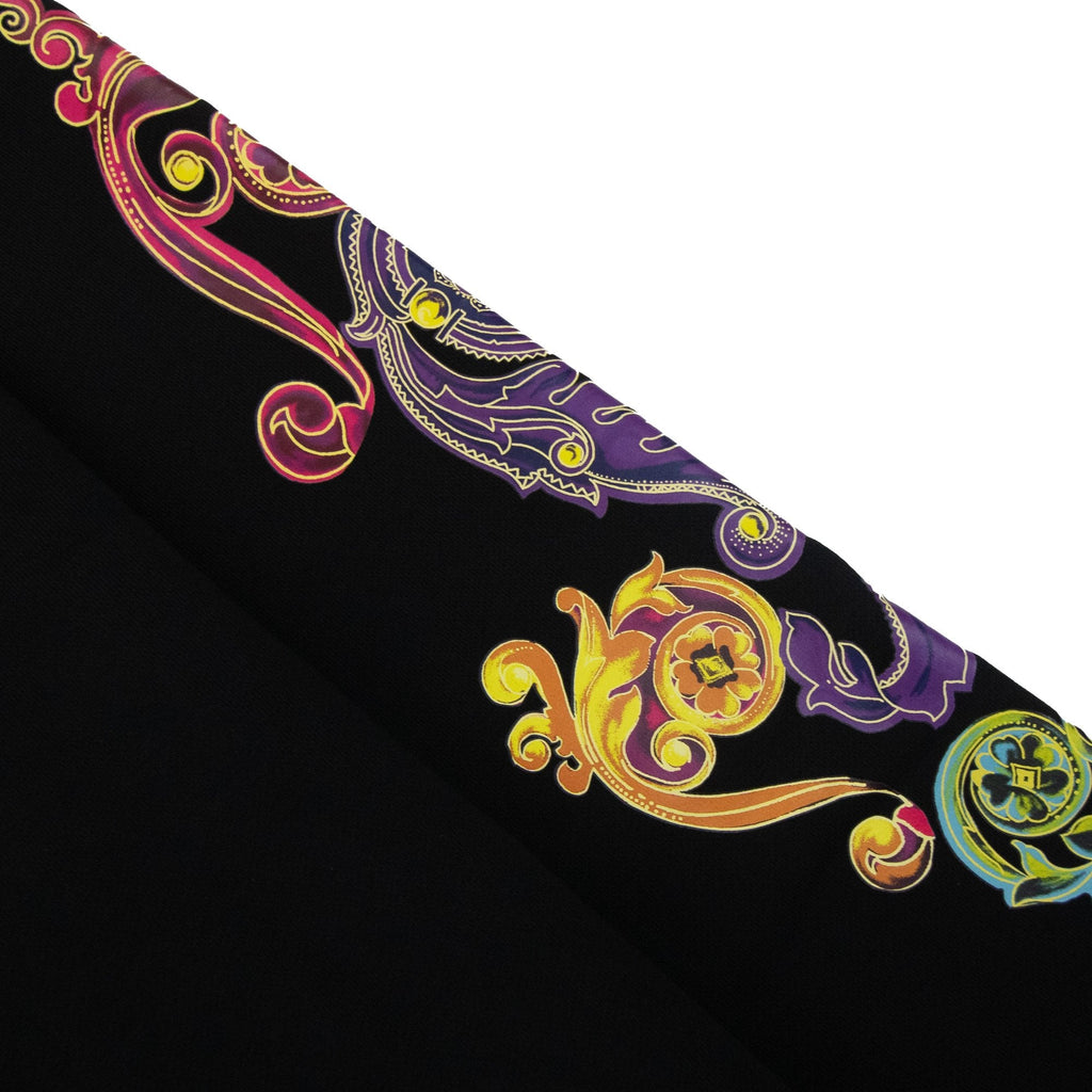 Versace Jeans Couture Printed Baroqou Hoodied Sweatshirt Black