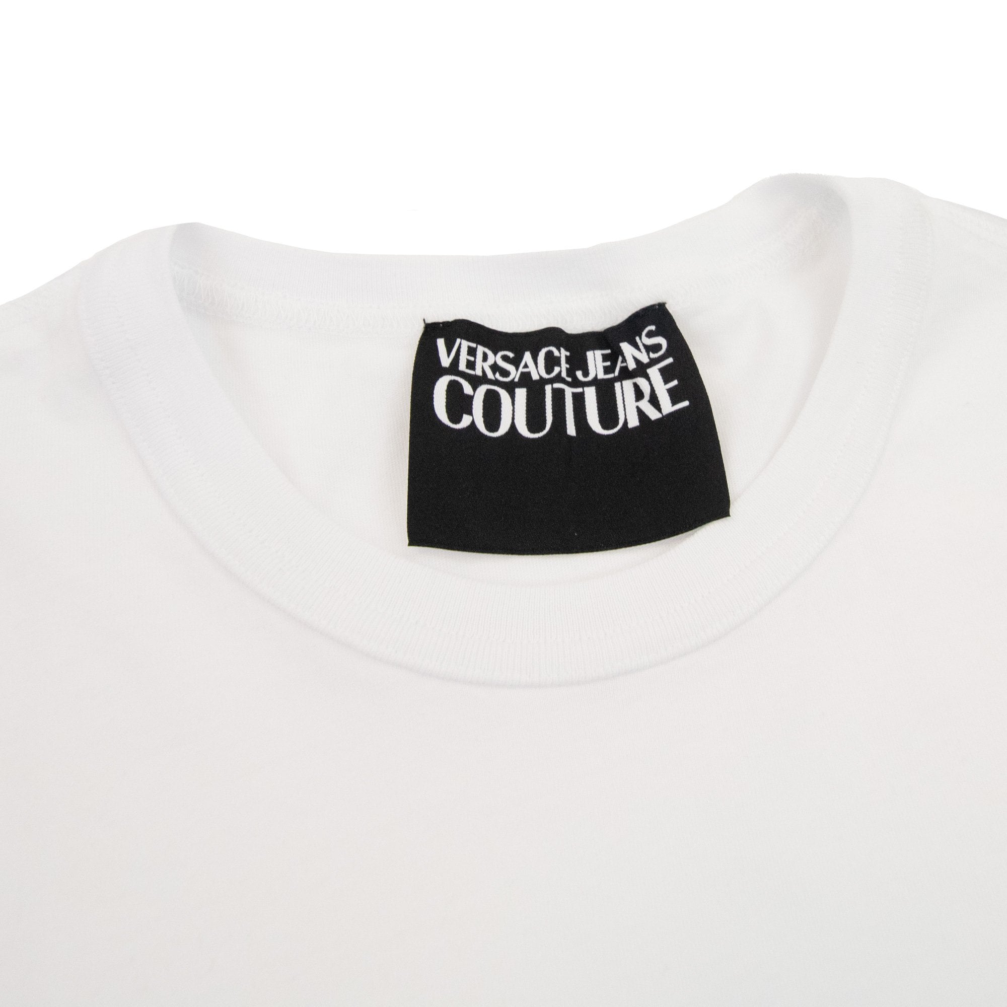 Versace Jeans Couture Logo Printed T Shirt White