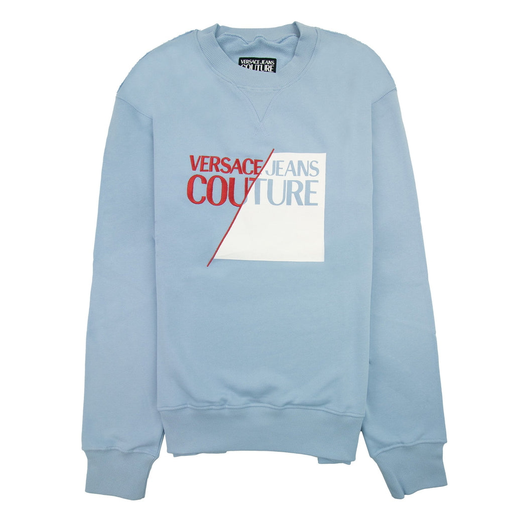 Versace Jeans Couture Big Split Foil Sweatshirt Sky Blue