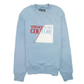 Versace Jeans Couture Big Split Foil Sweatshirt Sky Blue