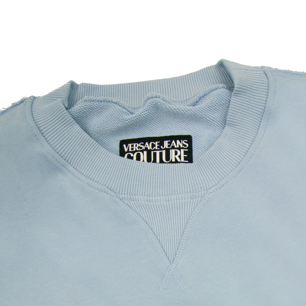 Versace Jeans Couture Big Split Foil Sweatshirt Sky Blue