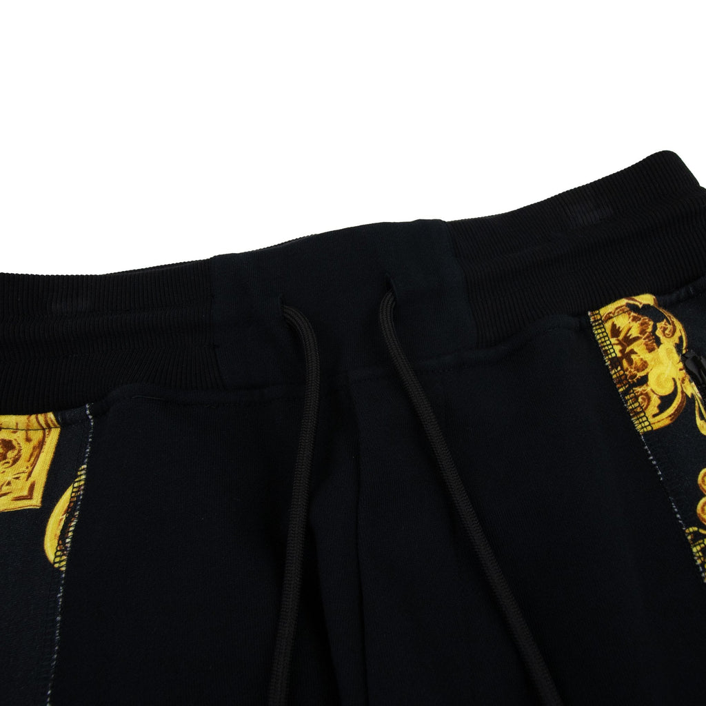 Versace Jeans Couture Baroque Motif Print Sweatpants Black