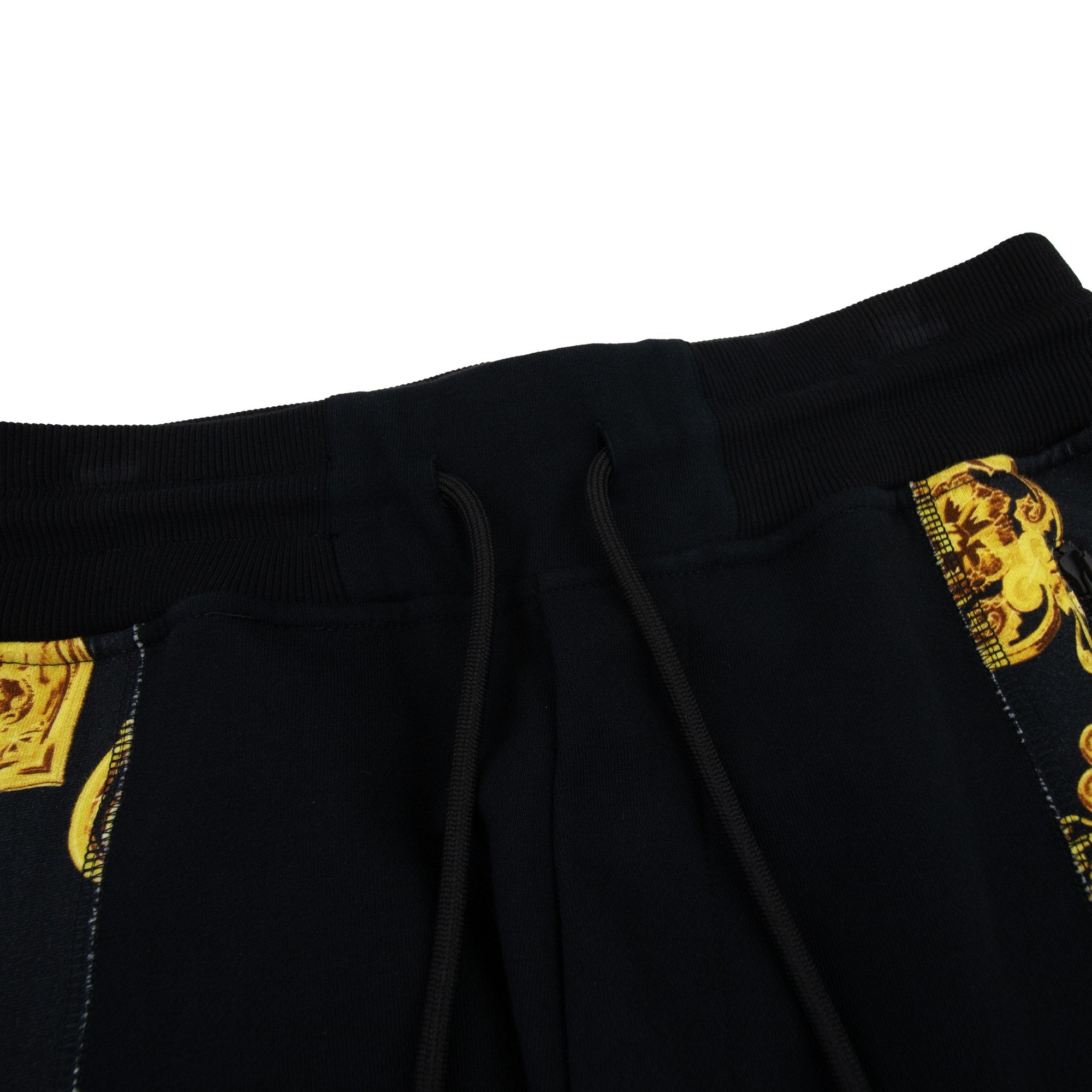 Versace Jeans Couture Baroque Motif Print Sweatpants Black