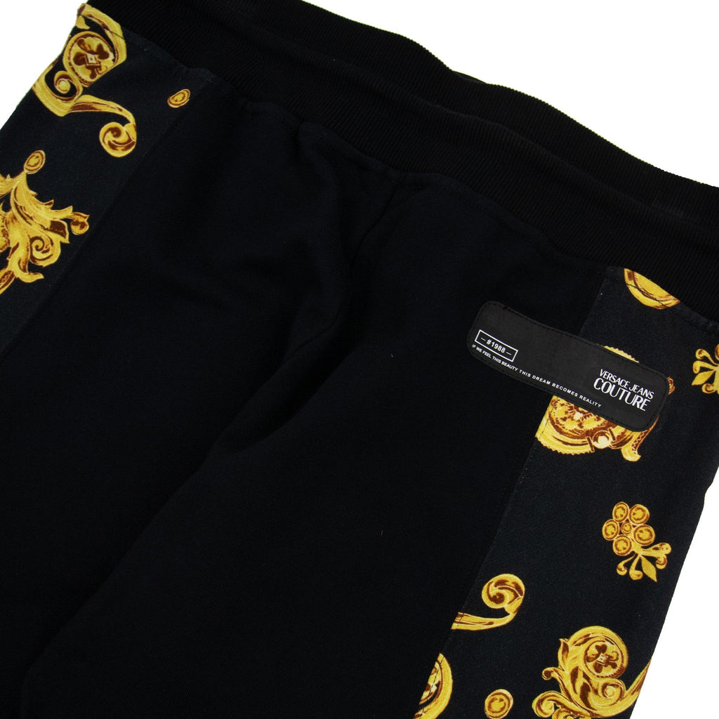 Versace Jeans Couture Baroque Motif Print Sweatpants Black