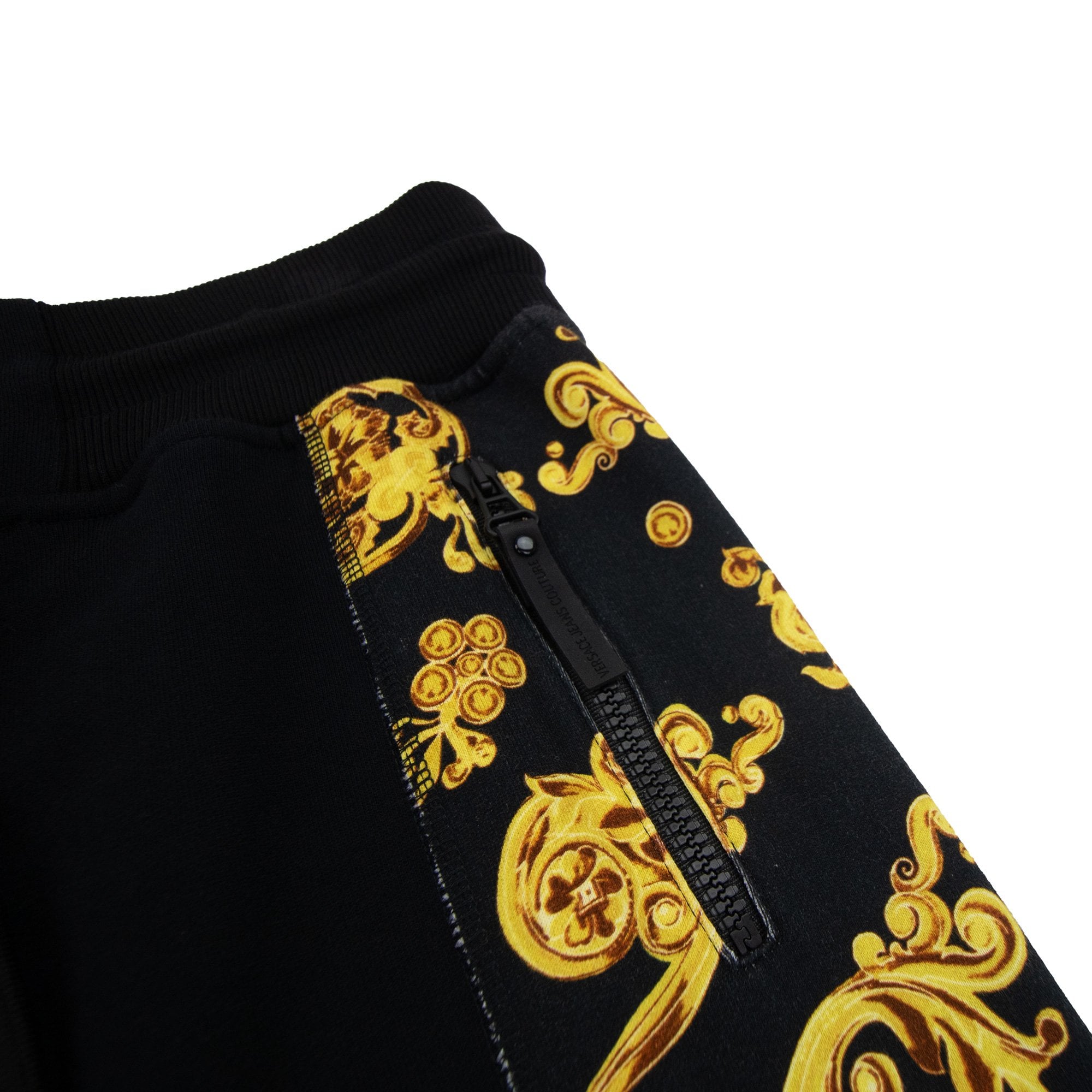 Versace Jeans Couture Baroque Motif Print Sweatpants Black