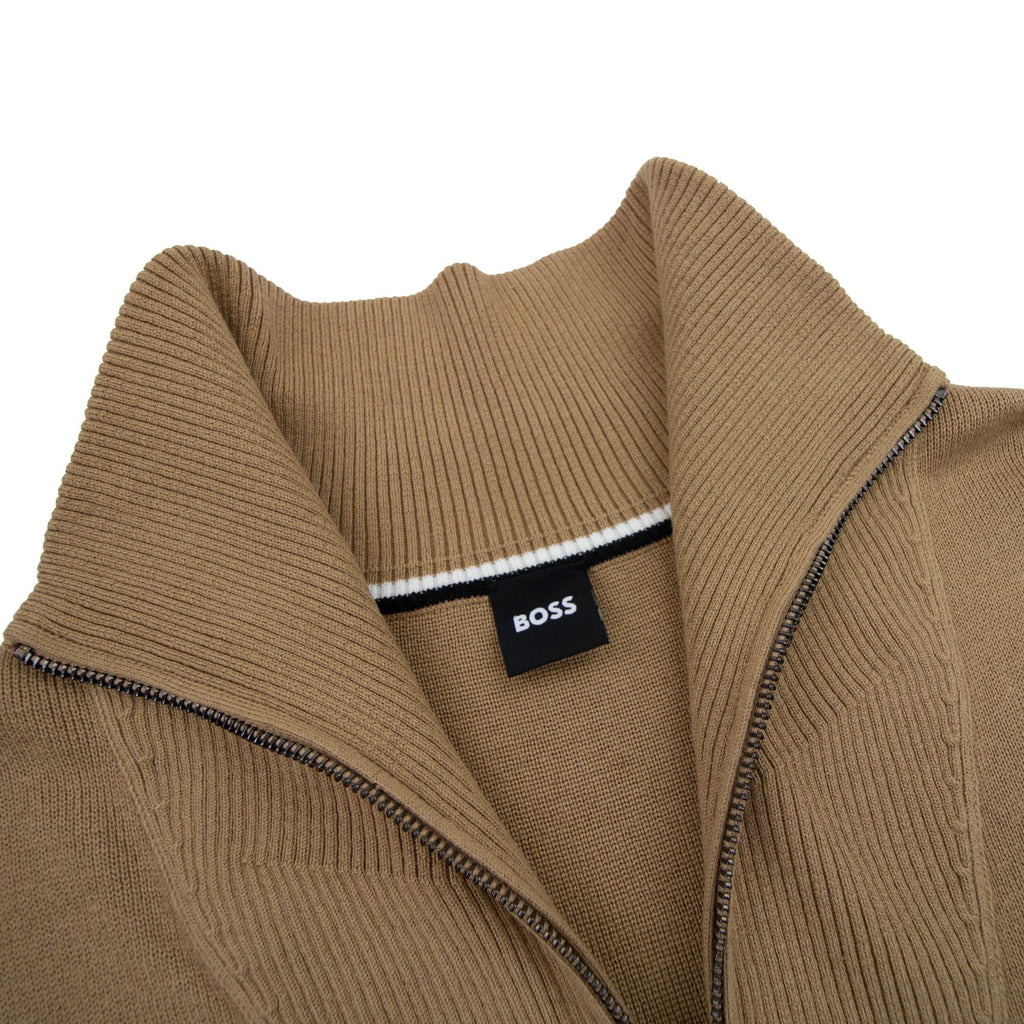 Hugo Boss Lantonio Half Zip Sweater Beige