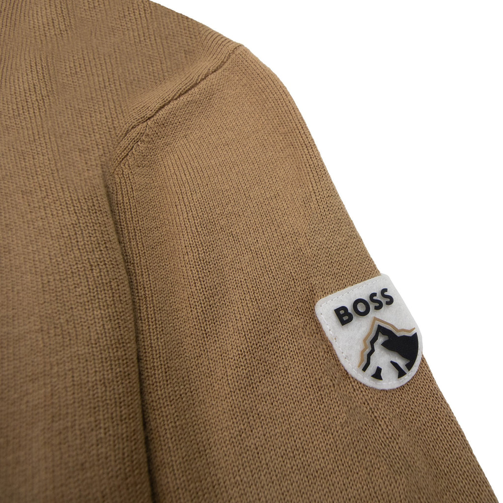 Hugo Boss Lantonio Half Zip Sweater Beige