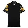 Versace Jeans Couture Baroque Print Ss Polo Shirt Black