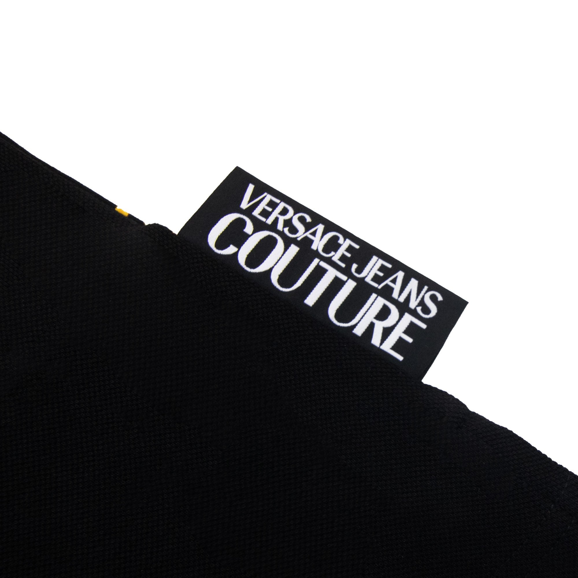 Versace Jeans Couture Baroque Print Ss Polo Shirt Black
