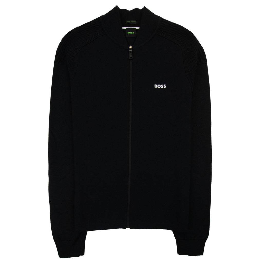 Hugo Boss Zalfar Zip Bomber Sweatshirt Black 001