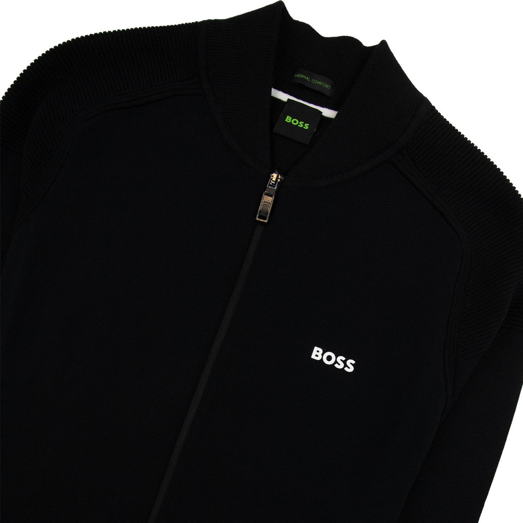 Hugo Boss Zalfar Zip Bomber Sweatshirt Black 001