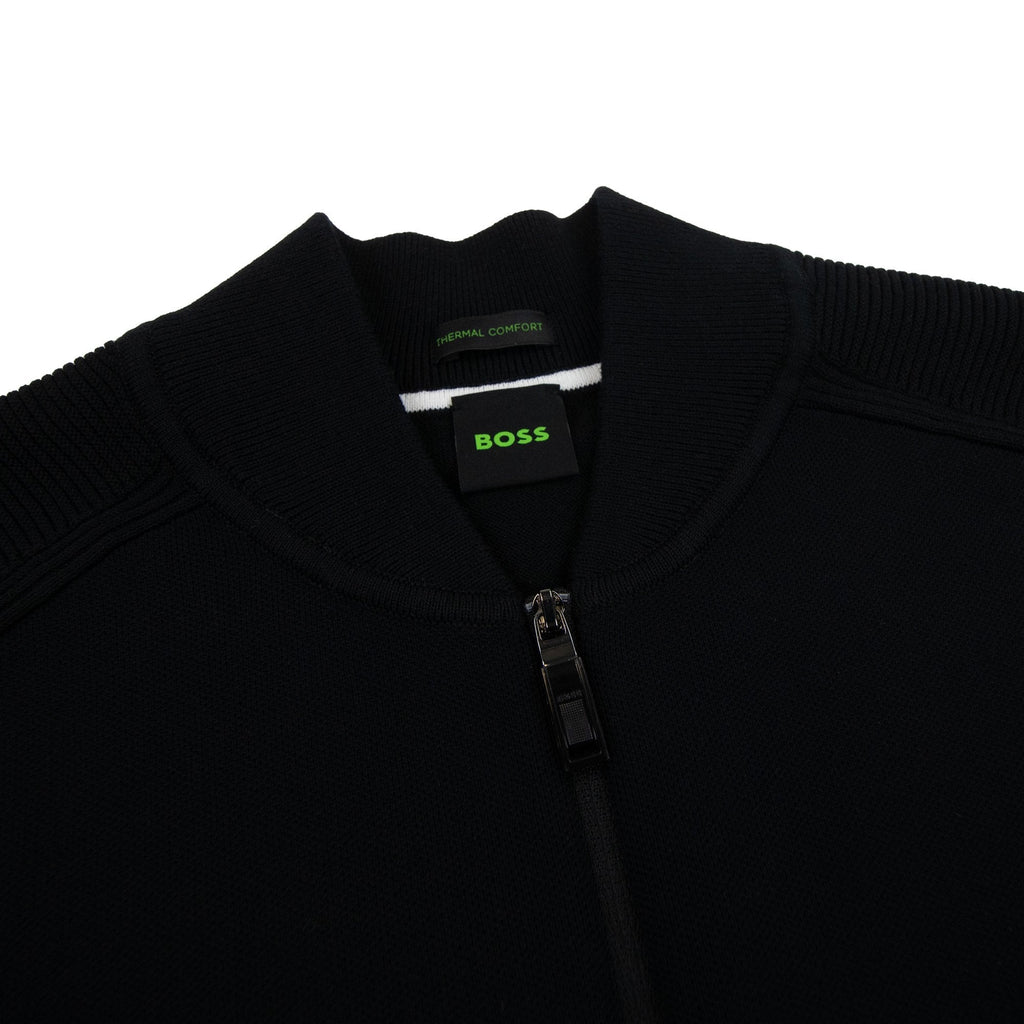 Hugo Boss Zalfar Zip Bomber Sweatshirt Black 001