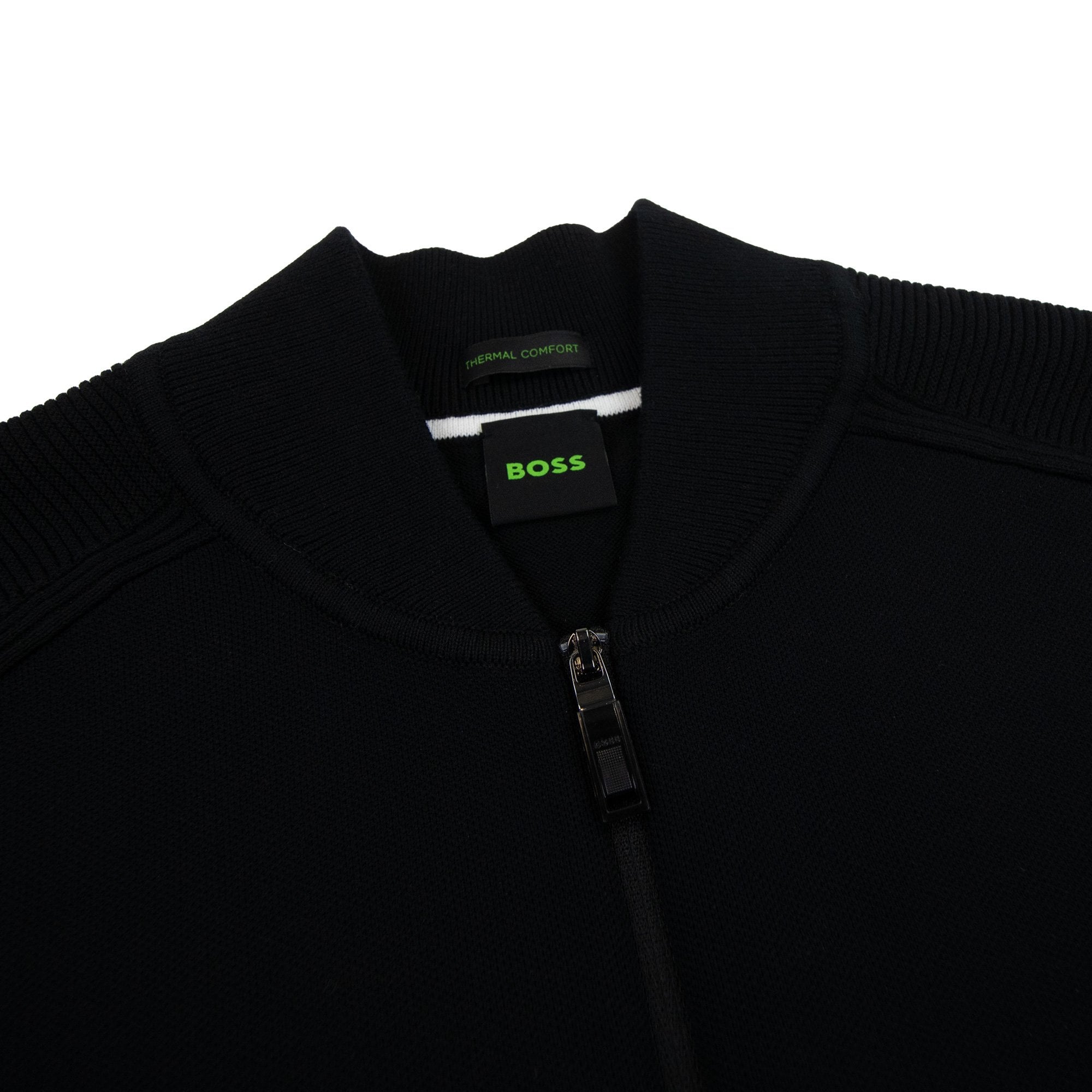 Hugo Boss Zalfar Zip Bomber Sweatshirt Black 001