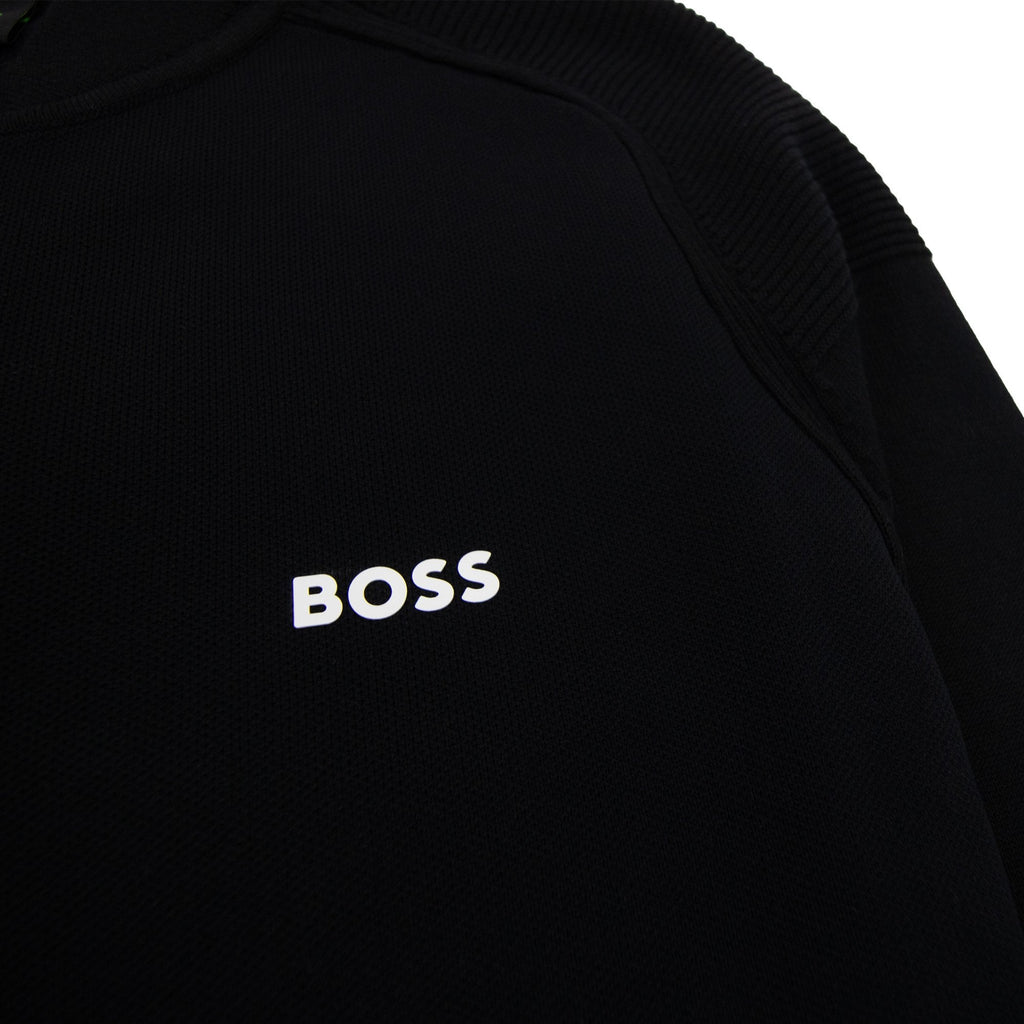 Hugo Boss Zalfar Zip Bomber Sweatshirt Black 001