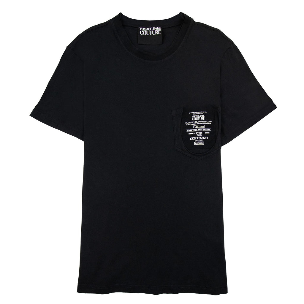 Versace Jeans Couture Pocket Details Logo T Shirt Black