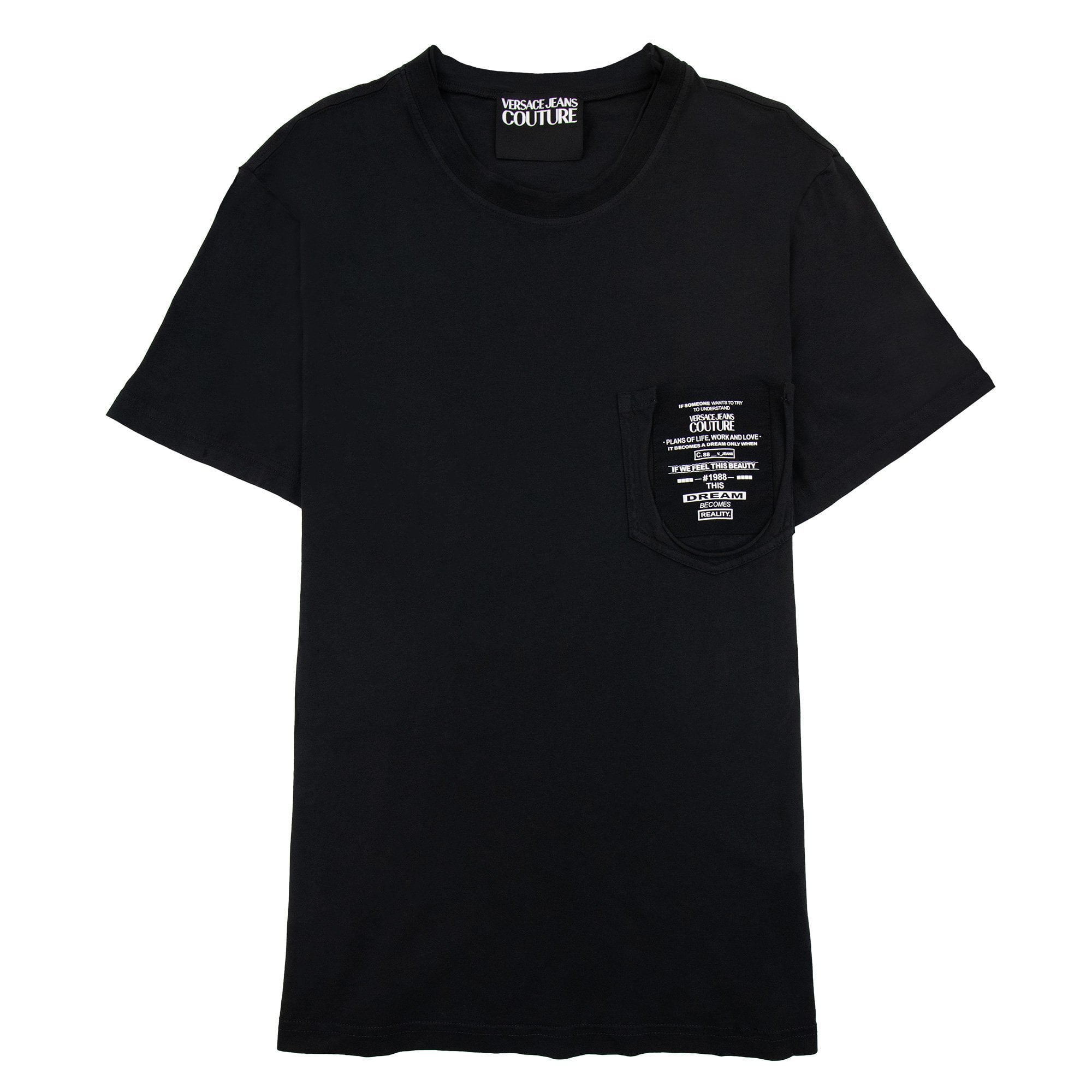 Versace Jeans Couture Pocket Details Logo T Shirt Black