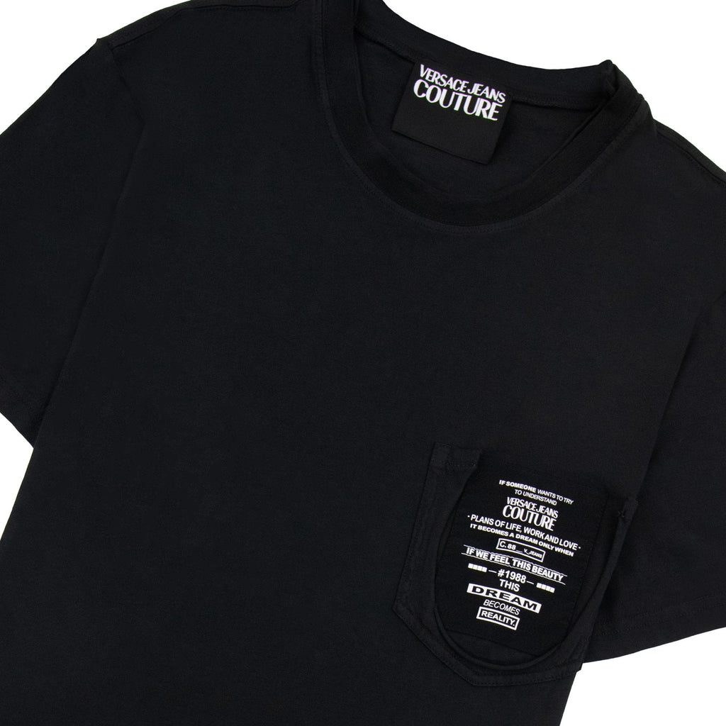 Versace Jeans Couture Pocket Details Logo T Shirt Black