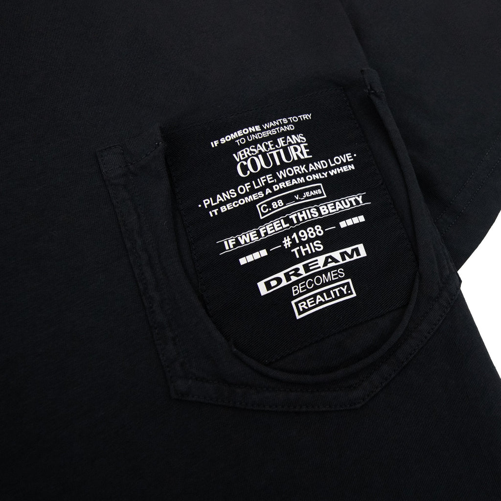 Versace Jeans Couture Pocket Details Logo T Shirt Black