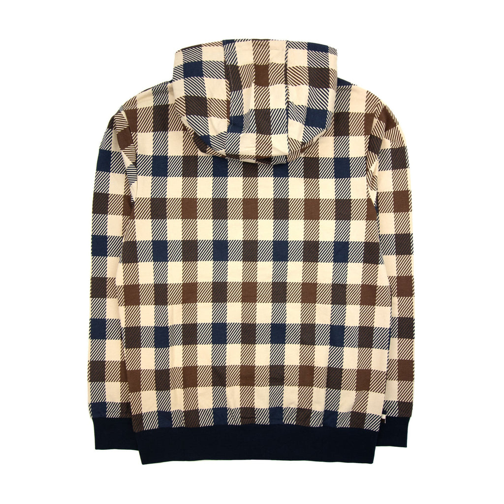 Aquascutum Active Macro Check Zip Up Hoody Navy 11