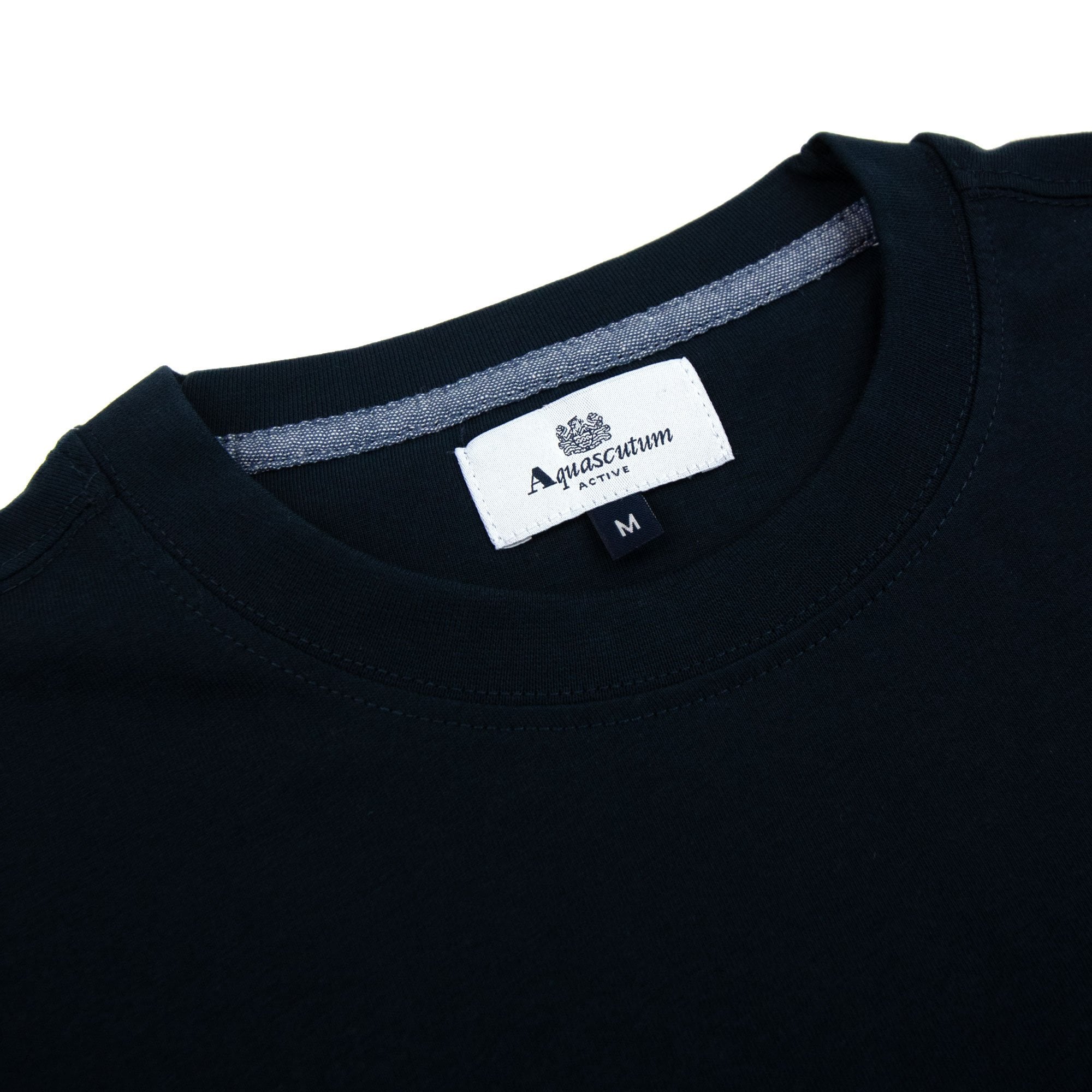 Aquascutum Active Club Check Pocket T Shirt Navy 11