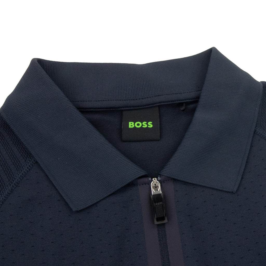 Hugo Boss Phileas Half Zip Ss Polo Navy 402