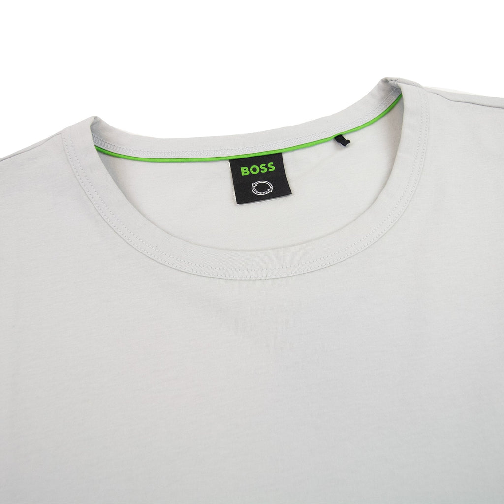 Hugo Boss Curved Logo T Shirt Open Grey
