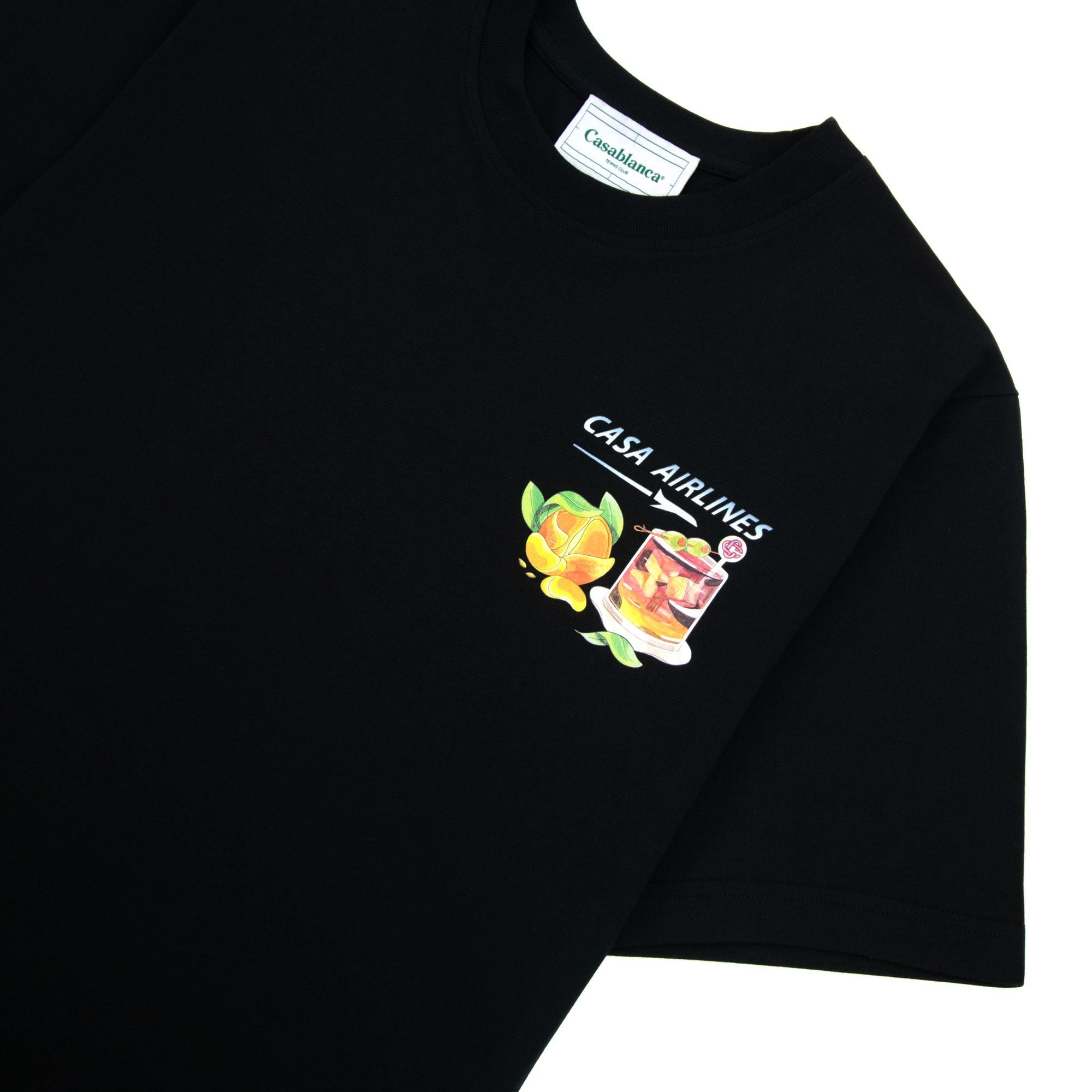 Casablanca Panoramique Printed T Shirt Black