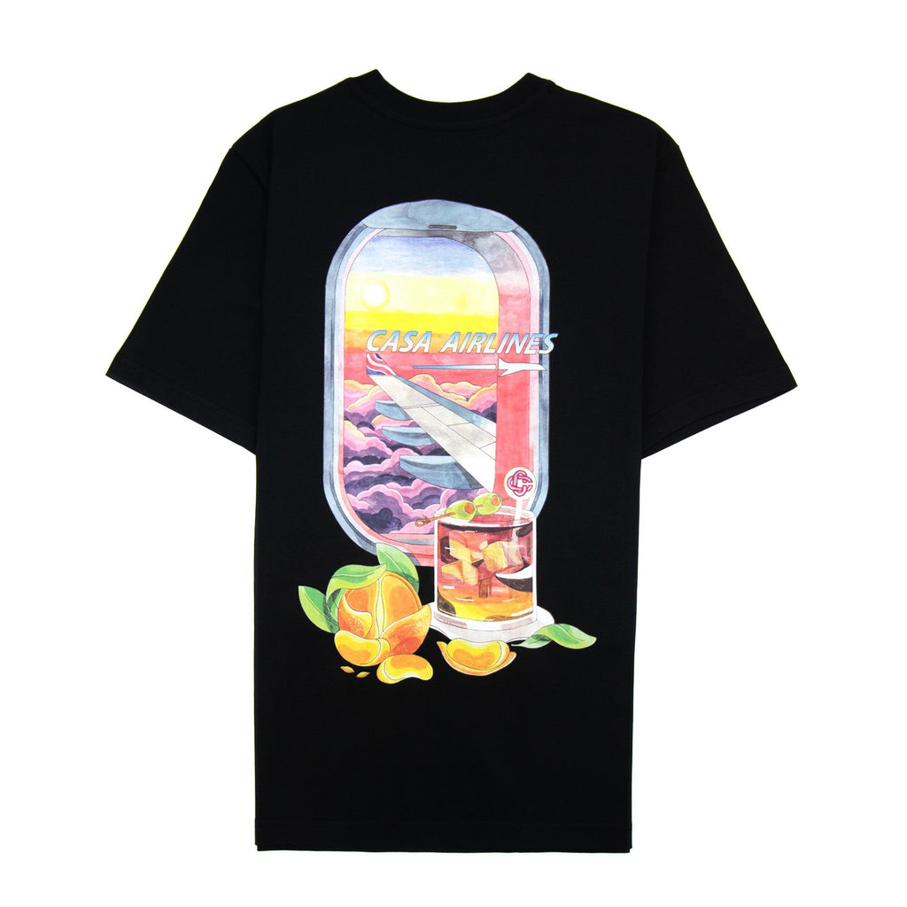 Casablanca Panoramique Printed T Shirt Black