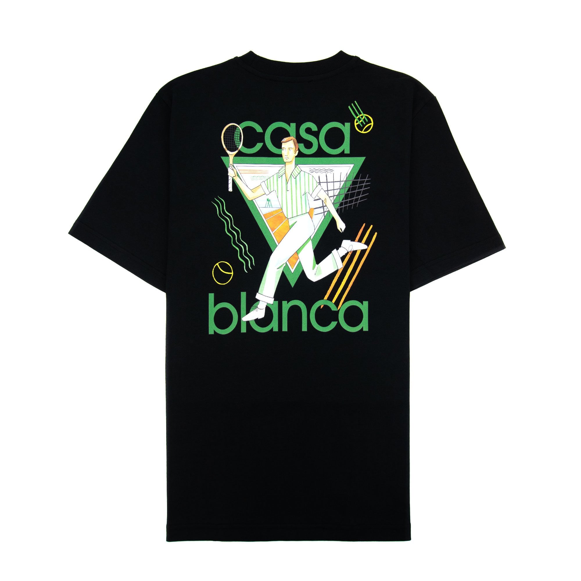 Casablanca Le Jeu Printed Logo T Shirt Black 003