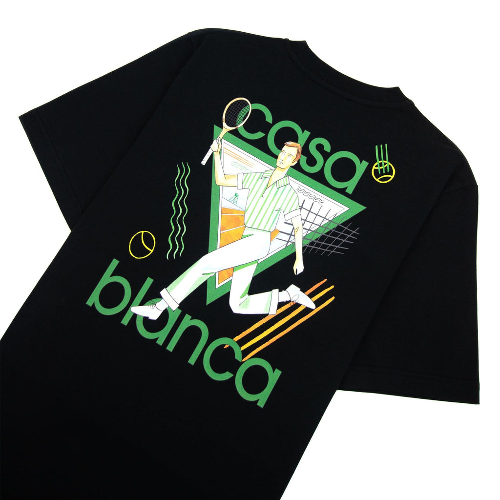 Casablanca Le Jeu Printed Logo T Shirt Black 003