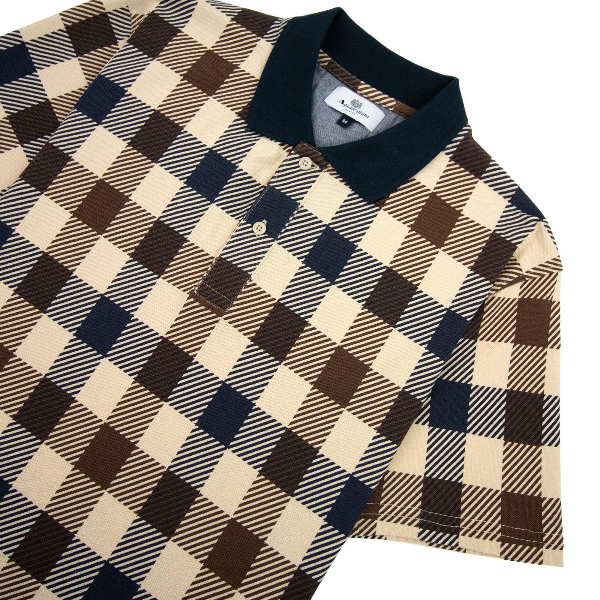 Aquascutum Active Macro Check Polo Navy 11