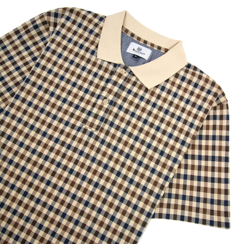 Aquascutum Active Club Check Polo Beige 03
