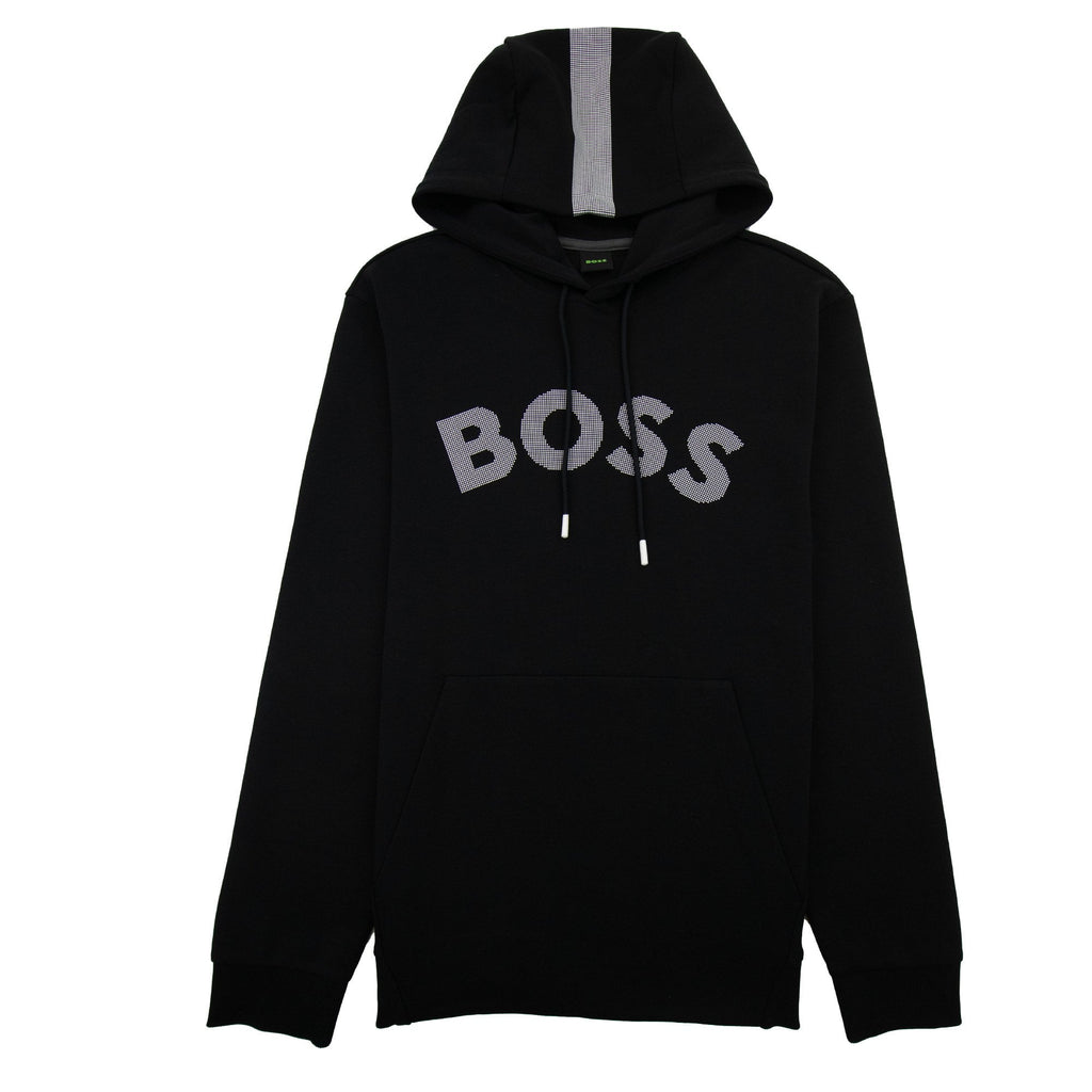 Hugo Boss Soody 2 Curved Logo Hooded Sweatashirt Black 001