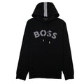 Hugo Boss Soody 2 Curved Logo Hooded Sweatashirt Black 001