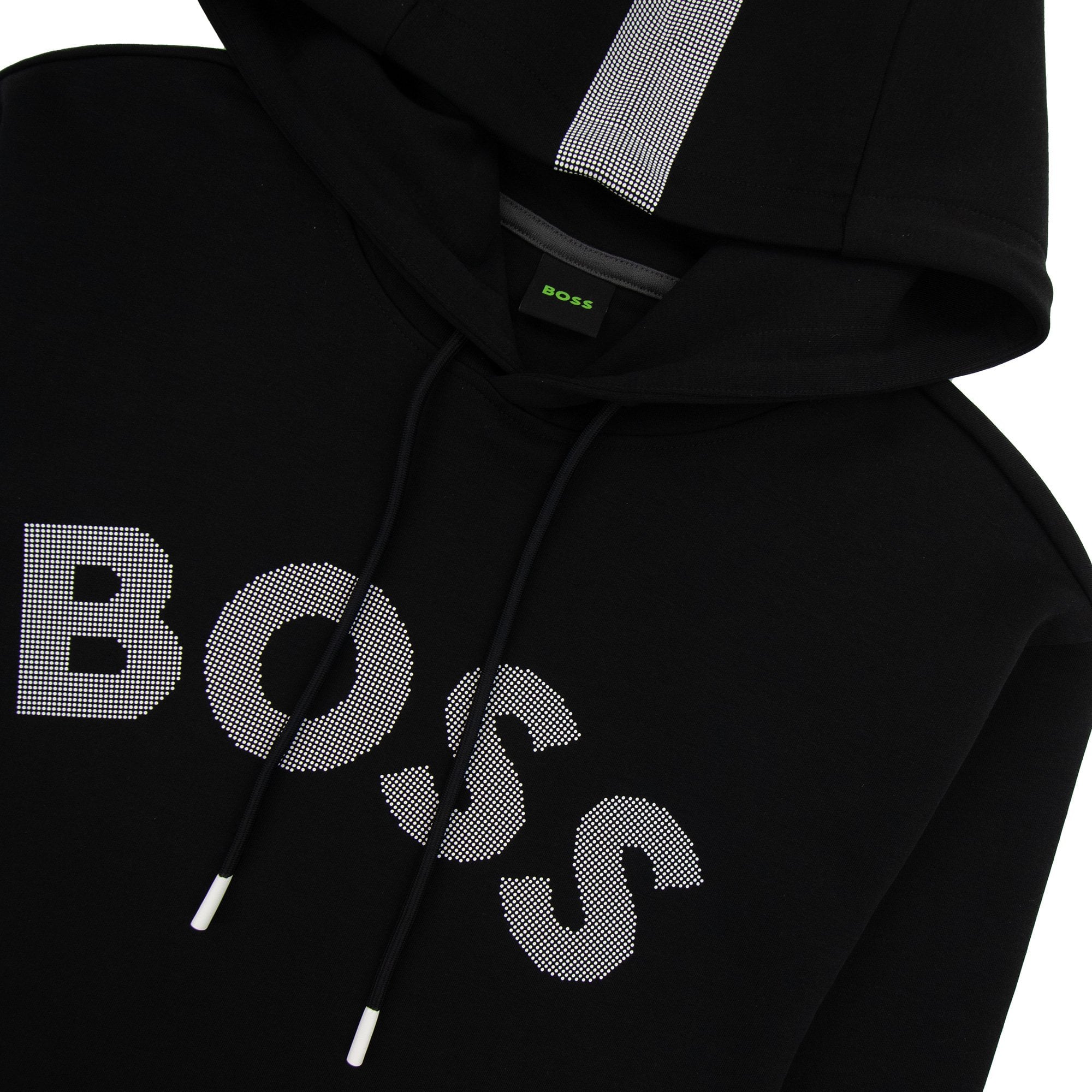 Hugo Boss Soody 2 Curved Logo Hooded Sweatashirt Black 001