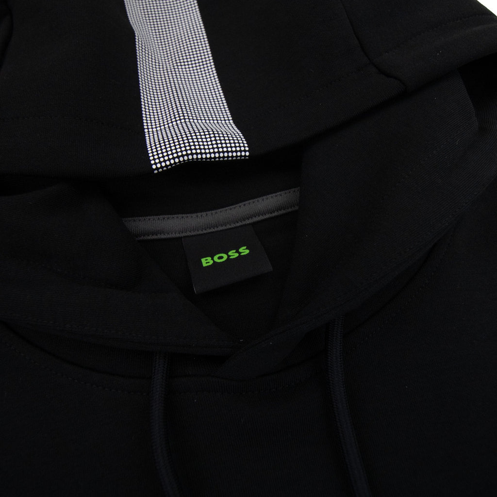 Hugo Boss Soody 2 Curved Logo Hooded Sweatashirt Black 001