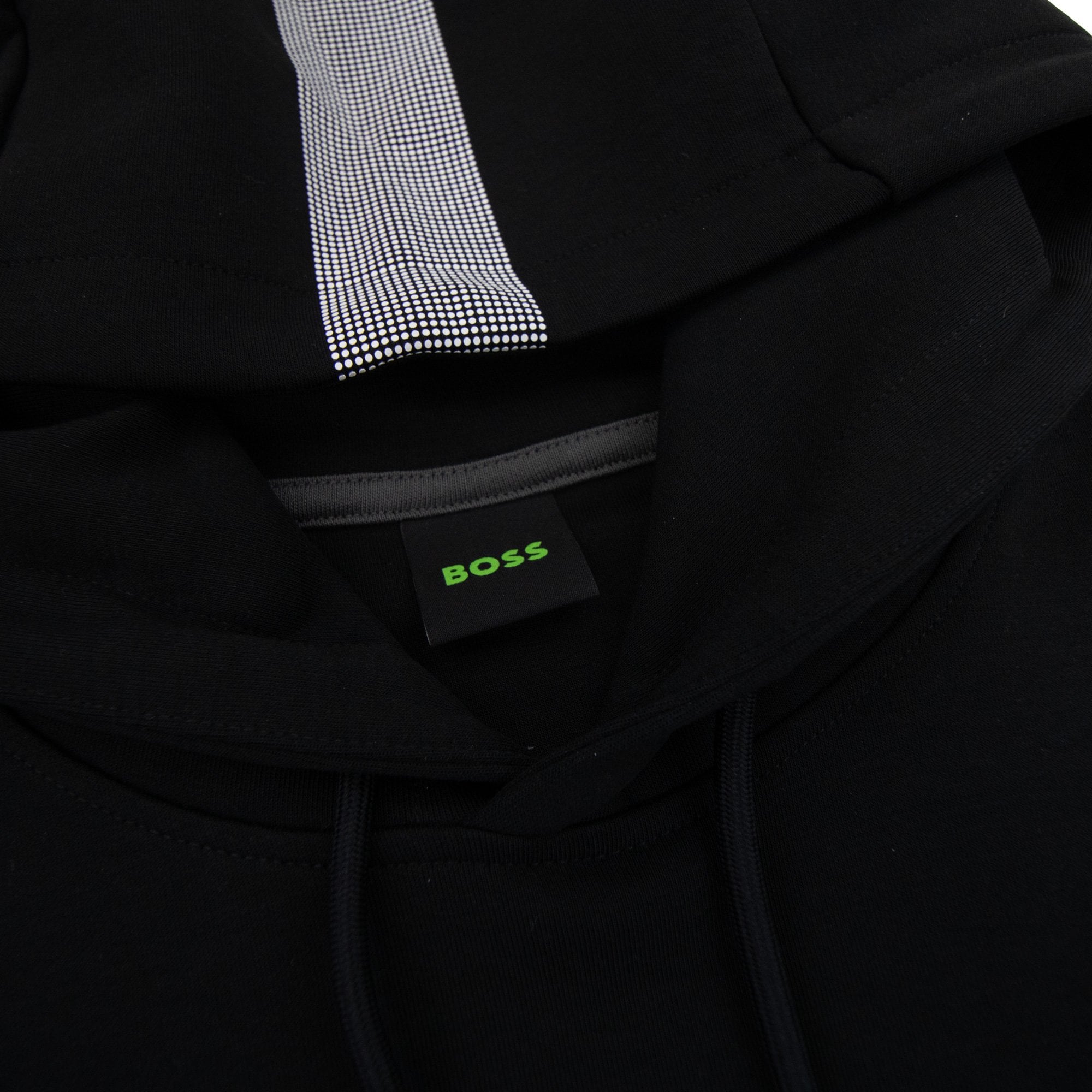 Hugo Boss Soody 2 Curved Logo Hooded Sweatashirt Black 001