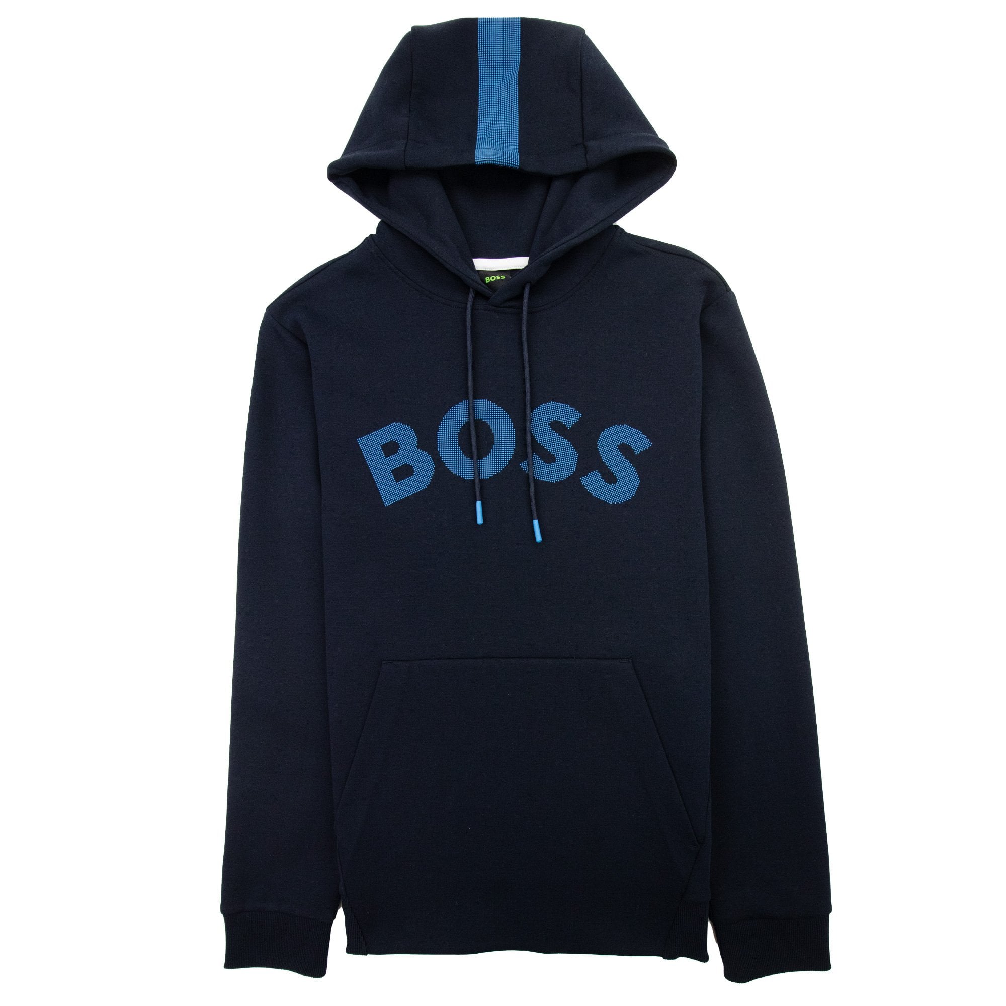 Hugo Boss Soody 2 Curved Logo Hooded Sweatashirt Navy 402