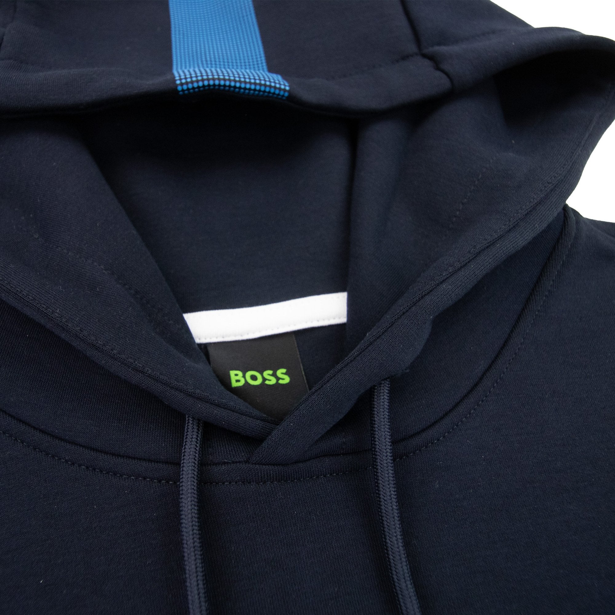 Hugo Boss Soody 2 Curved Logo Hooded Sweatashirt Navy 402