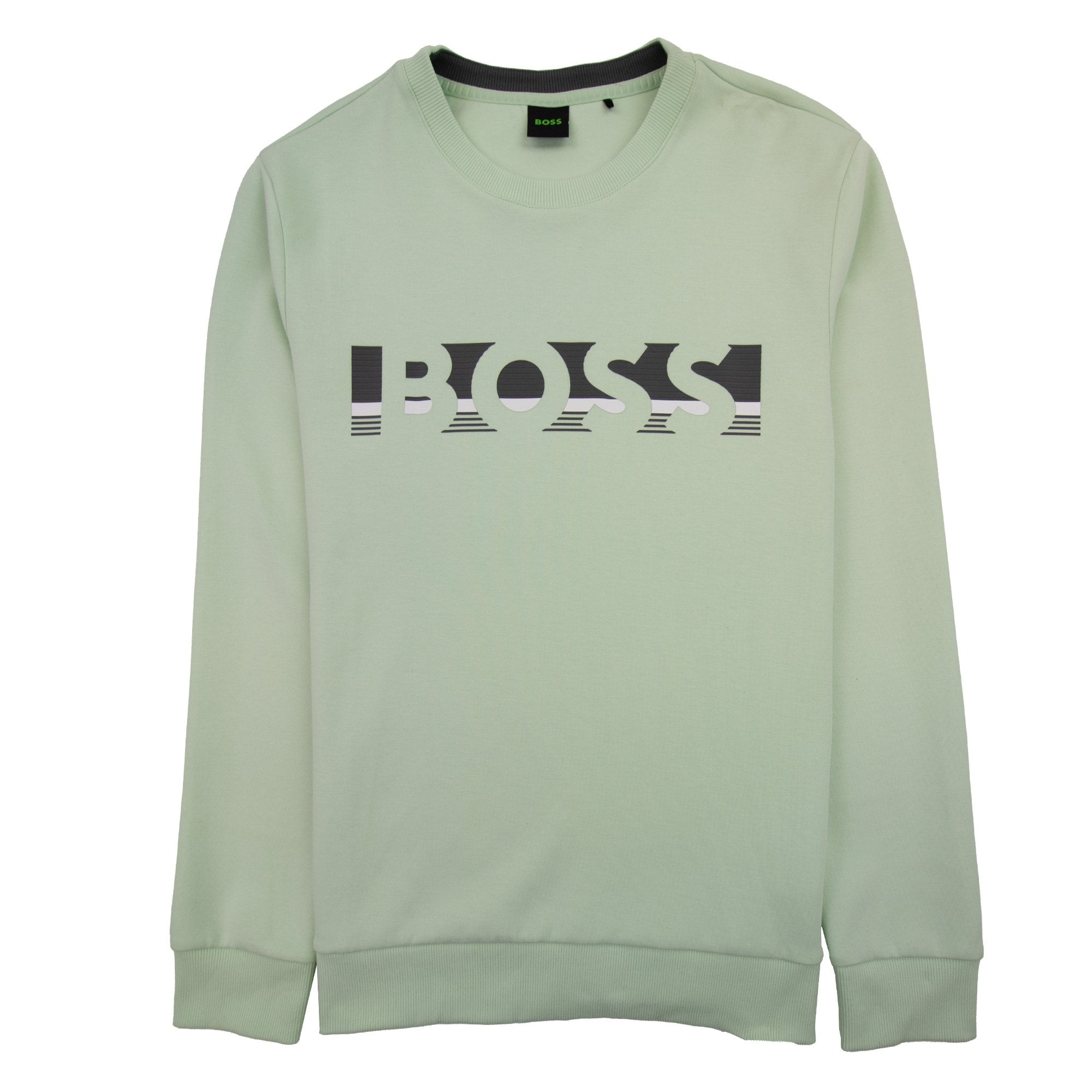 Hugo Boss Salbo 1 Broken Logo Crewneck Sweatshirt Pastel Green 361