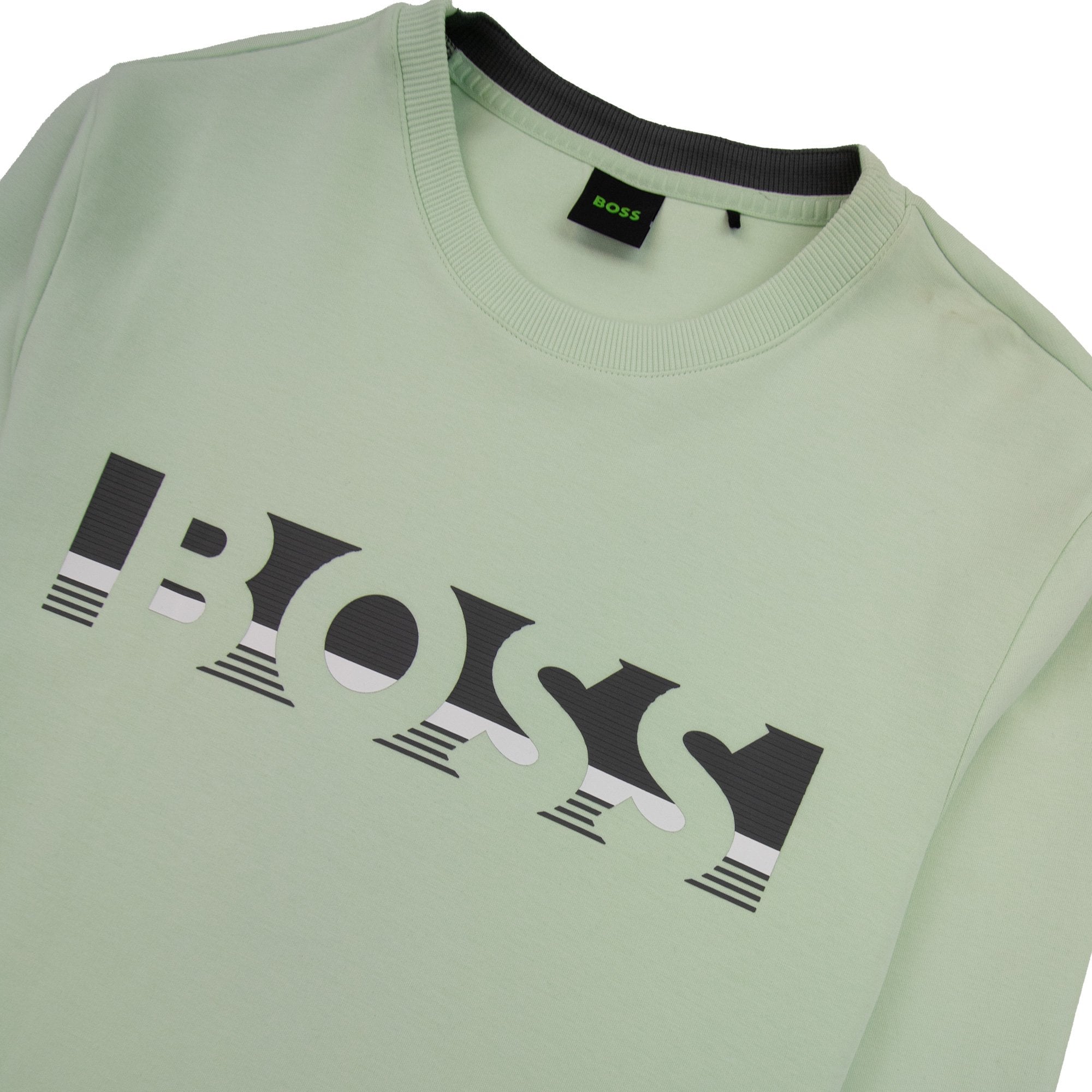 Hugo Boss Salbo 1 Broken Logo Crewneck Sweatshirt Pastel Green 361