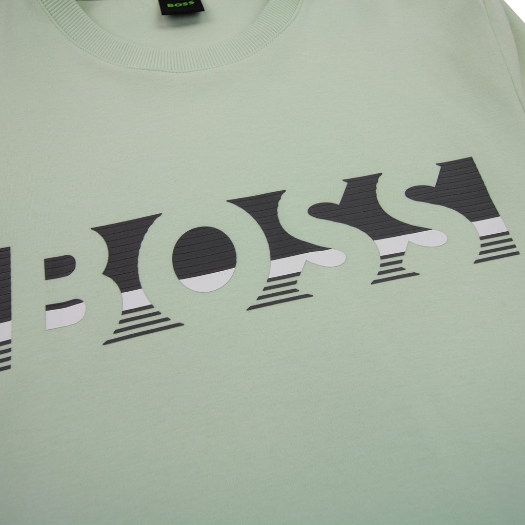 Hugo Boss Salbo 1 Broken Logo Crewneck Sweatshirt Pastel Green 361