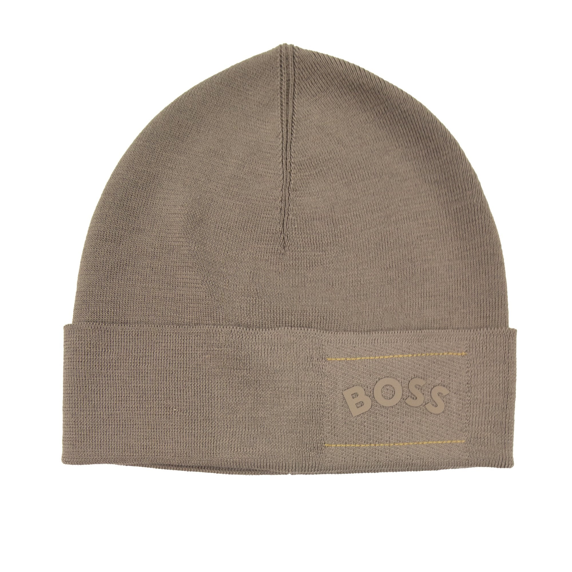Hugo Boss Aride Curved Logo Beanie Beige 334