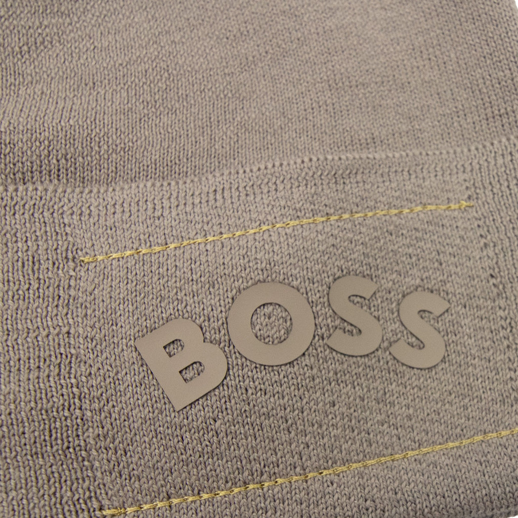 Hugo Boss Aride Curved Logo Beanie Beige 334