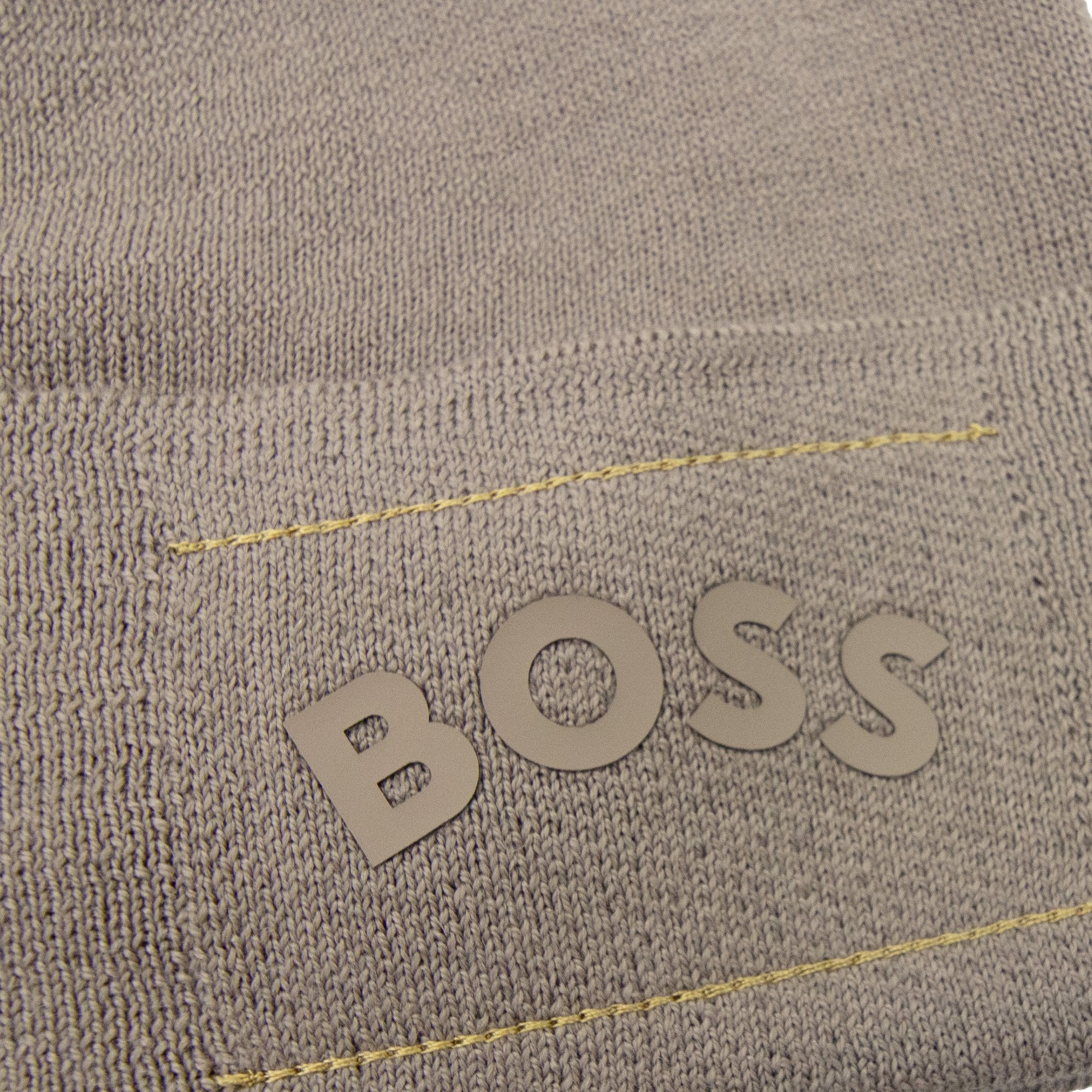 Hugo Boss Aride Curved Logo Beanie Beige 334