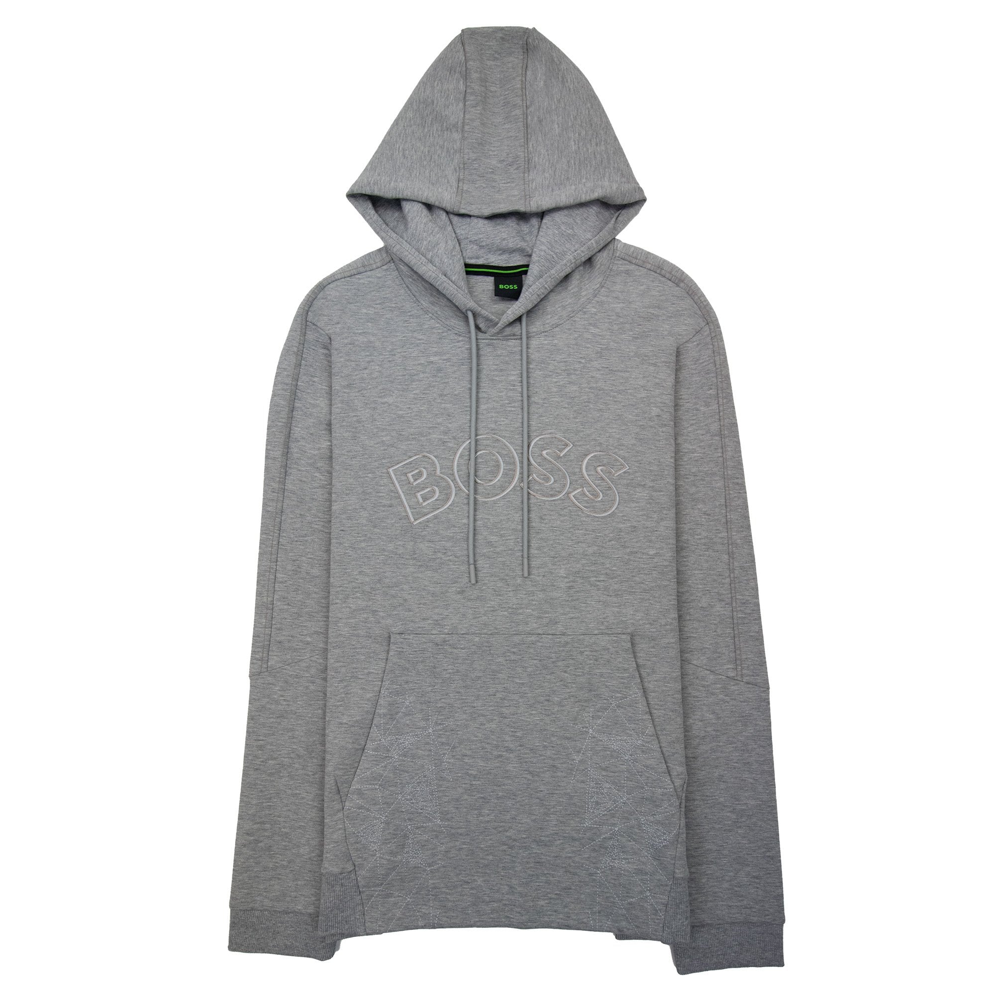 Hugo Boss Soody 2 Curved Logo Hooded Sweatshirt Grey 059