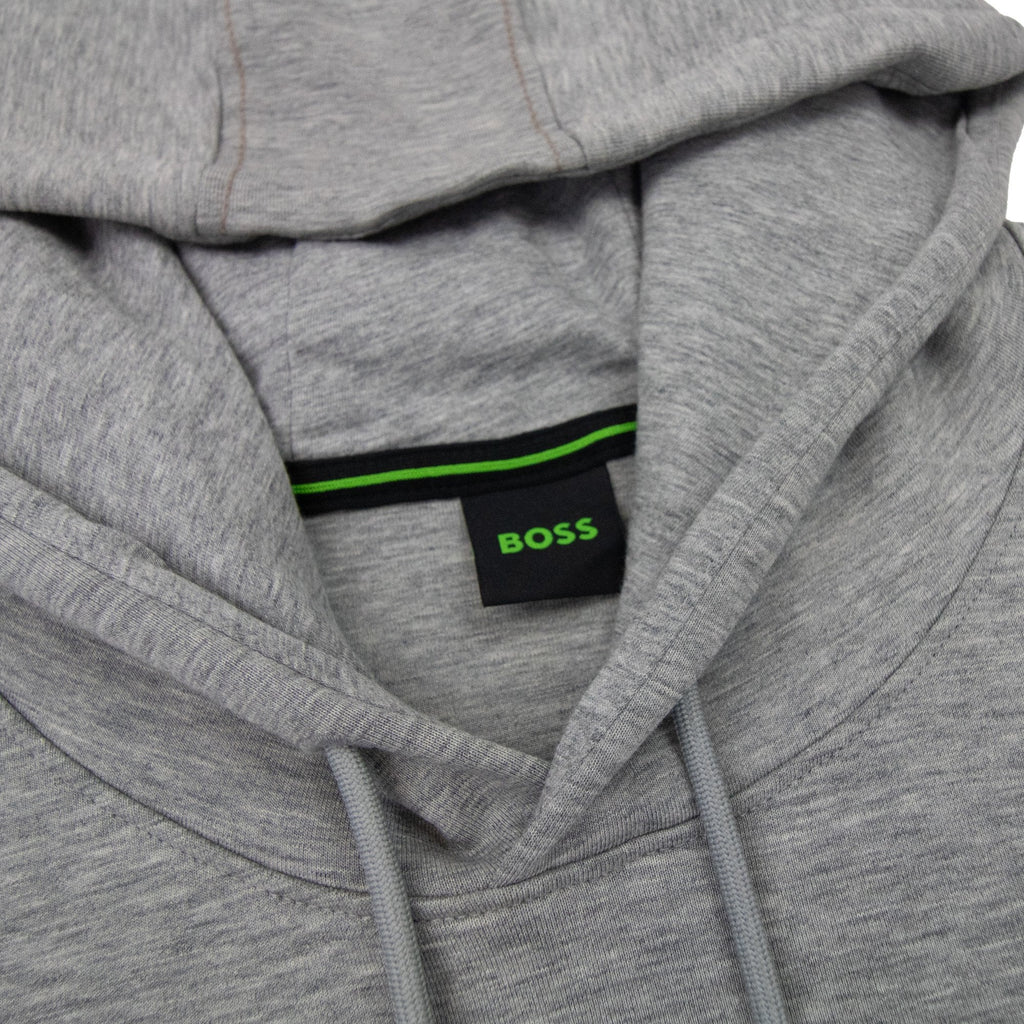 Hugo Boss Soody 2 Curved Logo Hooded Sweatshirt Grey 059